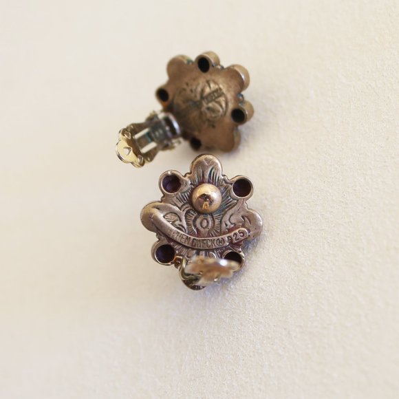 Stephen Dweck Carved Natural Quartz and Carnelian Earrings in Bronze - Picture 10 of 10